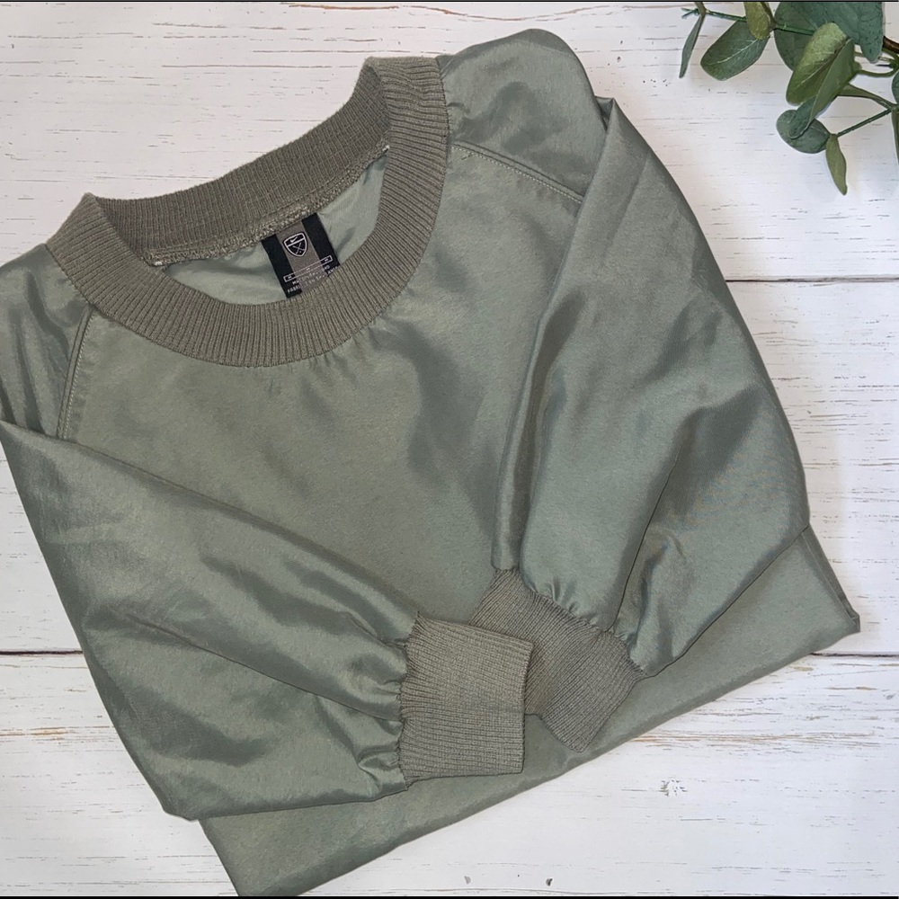 Men’s Nike Sage Green Zippered Pocket Crewneck